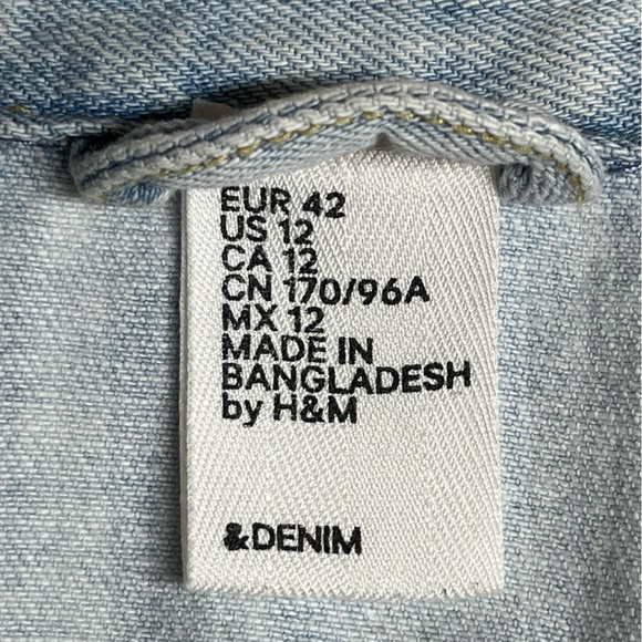 H&M Distressed Denim Jacket - Picture 2 of 4